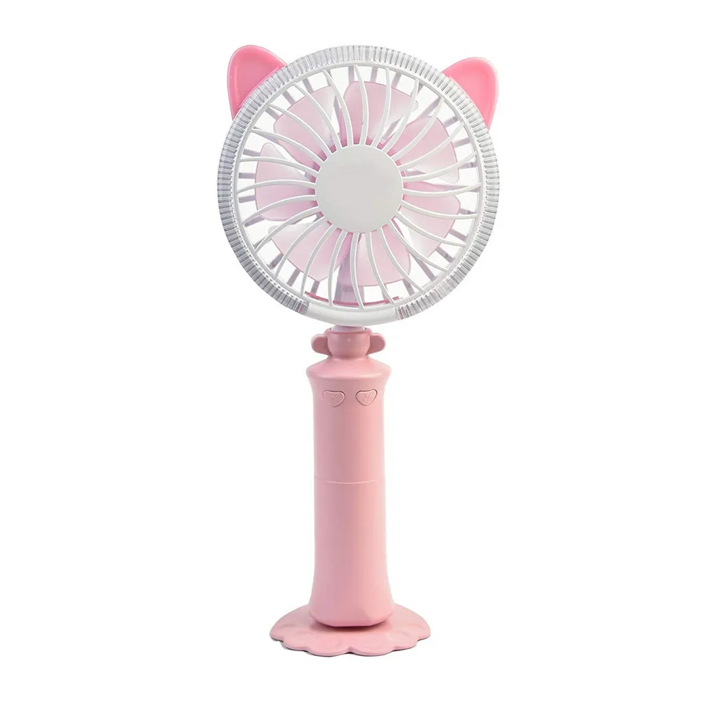 Портативный ручной вентилятор на батарейках с питанием от USB портативный