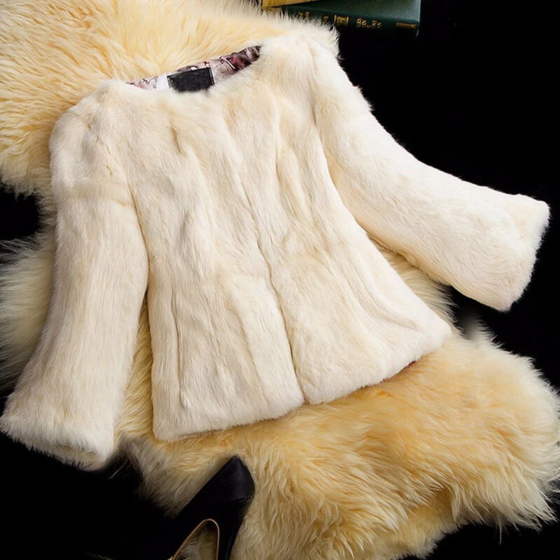 Шуба из натурального кроличьего меха новинка зимы 2019 куртка 100% фабричная оптовая