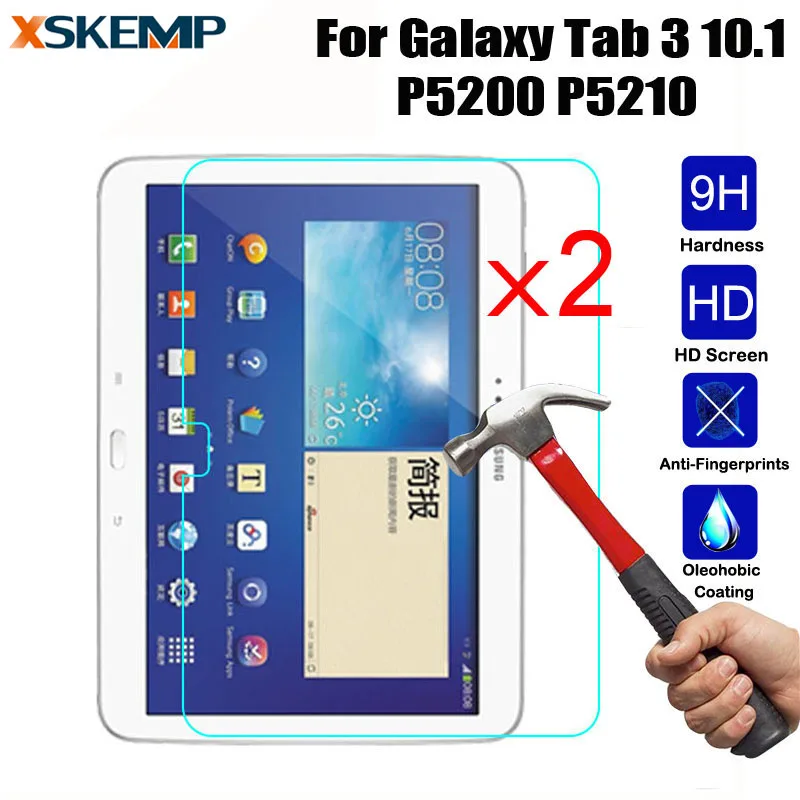 XSKEMP 2 шт./лот 9H 2.5D Защитная пленка для samsung Galaxy Tab 3 10 1 &quotP5200 P5210 ЖК-экран протектор |