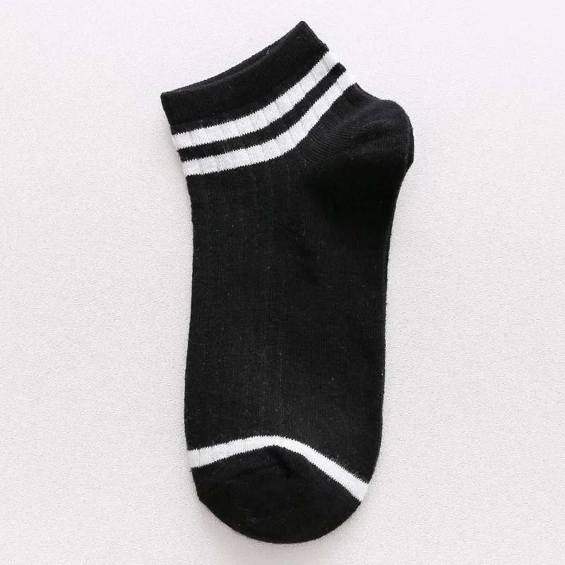 Женские носки, хлопковые носки, короткие, Харадзюку, Chaussette Femme Courte Calcetines Mujer Divertido, хипстерские, для скейтборда, до лодыжки, забавные, кавайные - Цвет: Striped black