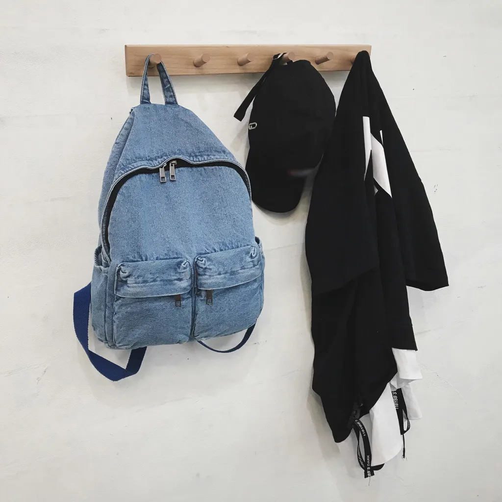 2019 Высококачественный винтажный Многофункциональный рюкзак из денима дорожная