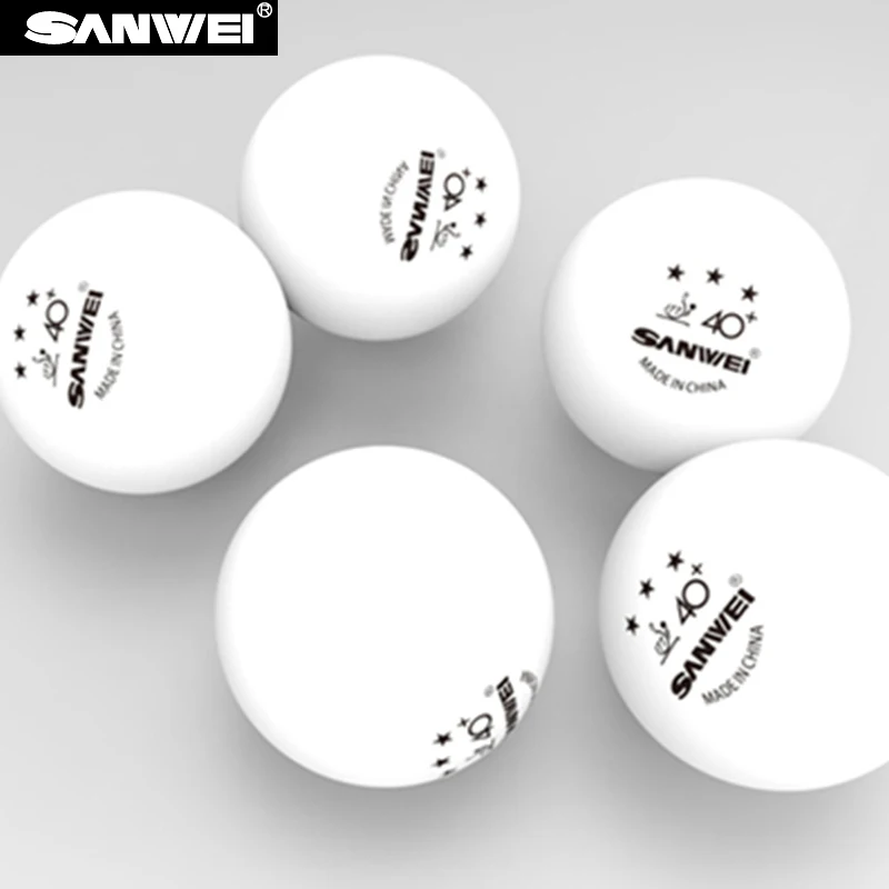 6 мячей распродажа ITTF оцененный SANWEI 3 звезды 40 + бесшовный полипропиленовый мяч