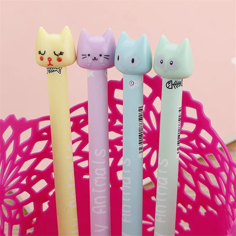 Японская Милая мультяшная кошка аниме гелевая ручка канцелярские