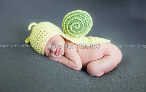 NEW Toddler Baby set Beanie Costume Animal Sweet Snail Hats Caps Sets Taking Photography Props Knit Crochet DEG |