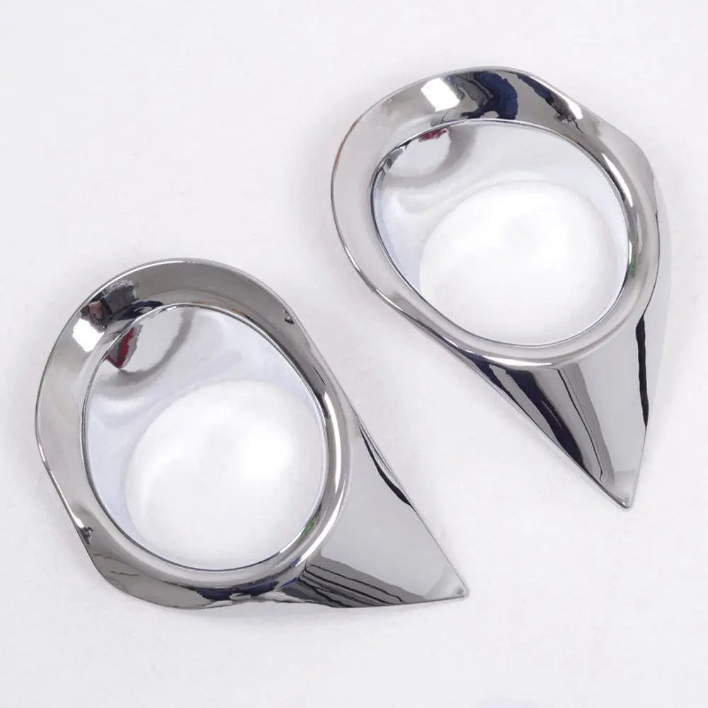 

2pcs/set Chrome Car Front Fog Lights Lamps Covers Trim Decal Frame Fit For Peugeot 2008 2014 Car Styling Decoration Accessories