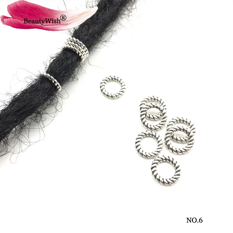 10 шт. бусины для дредов разного типа плетеные волос 5 мм 8 с отверстиями