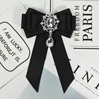 Новинка тканевая искусственная черная бархатная лента бант-бабочка брошь на воротник булавки и броши на блузку Женская одежда Аксессуары модные ювелирные изделия