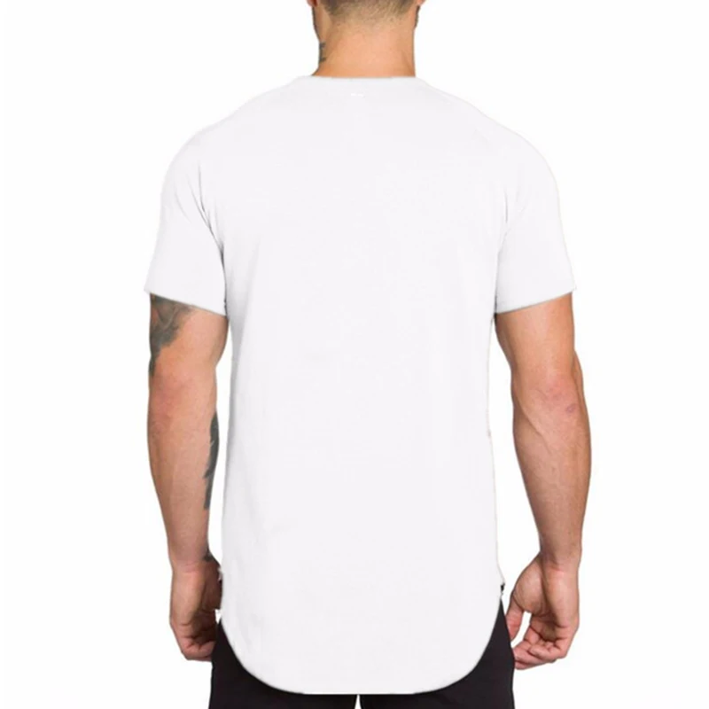 Oversized men's custom uniform company team T-shirt photo logo text printing fitness long breathable Slim summer | Мужская одежда