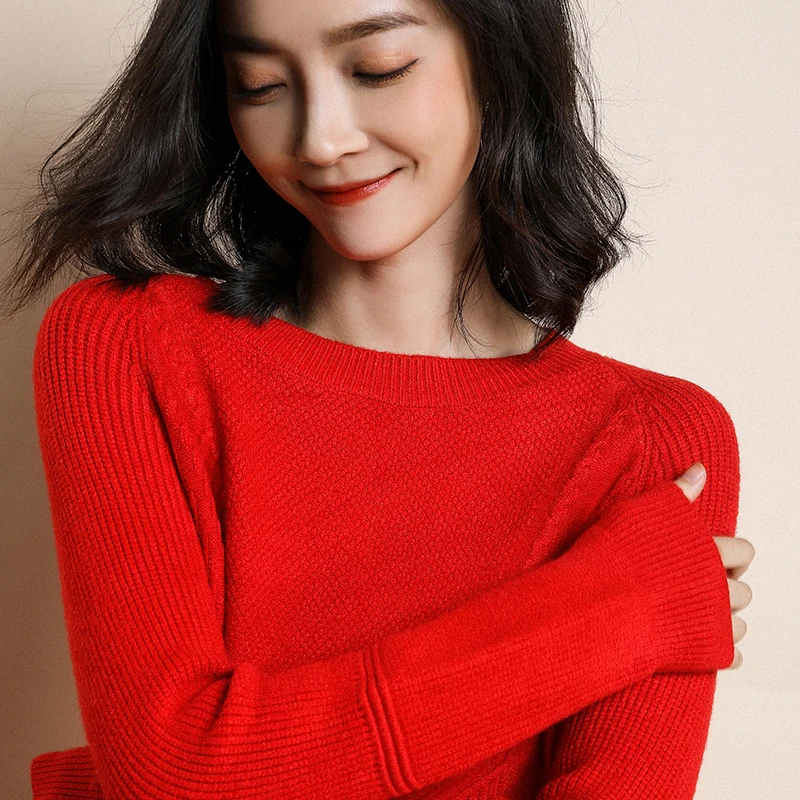 JVEII свитер с круглым вырезом Женский пуловер вязаный зимний женский осень 2018