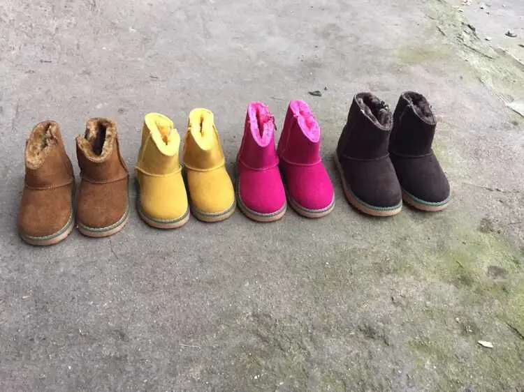 Новинка Зимние сапоги для девочек Обувь с хлопковой подкладкой мальчиков