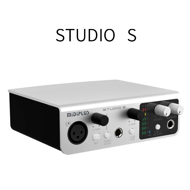 MIDIPLUS STUDIO M/S/2/4 звуковая карта USB аудио Интерфейс - Цвет: STUDIO S