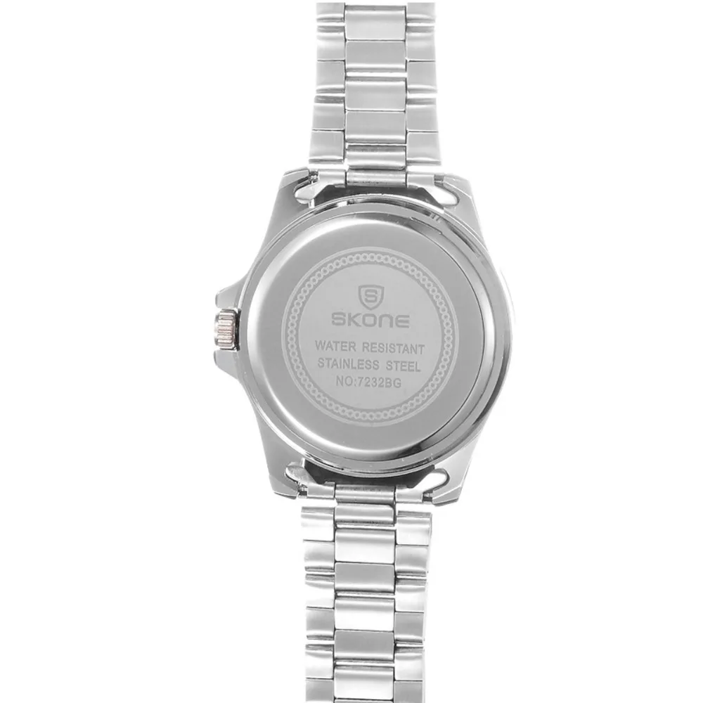 SKONE мужчины часы и женские скелет мода рождественские подарки водонепроницаемый