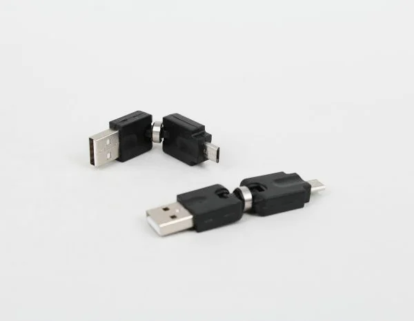 100 шт./лот 360 градусов поворотный регулируемый угол USB 2 0 A штекер-Micro штекер адаптер