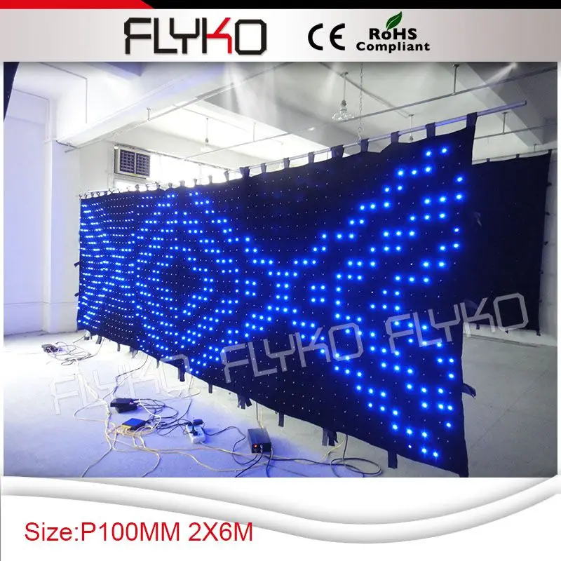 P10 2x6 м 1200 шт led Свадебные украшения сценический фон шторы | Лампы и освещение