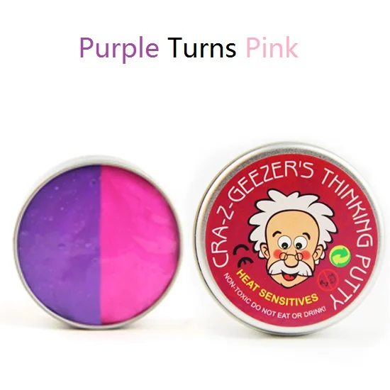 Purple turns Pink Термохромная отскок слизь обесцвечивание слизь игрушки Моделирование Пластилин DIY ремесло глупой шпатлевка для детей Образование пушистый - Цвет: Purple turns Pink