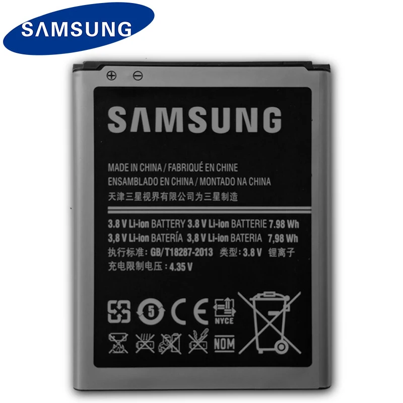 SAMSUNG EB535163LU Original Phone Battery For Samsung I9082 Galaxy Grand DUOS I9080 I879 I9118 Neo+ i9168 i9060 2100mAh | Мобильные