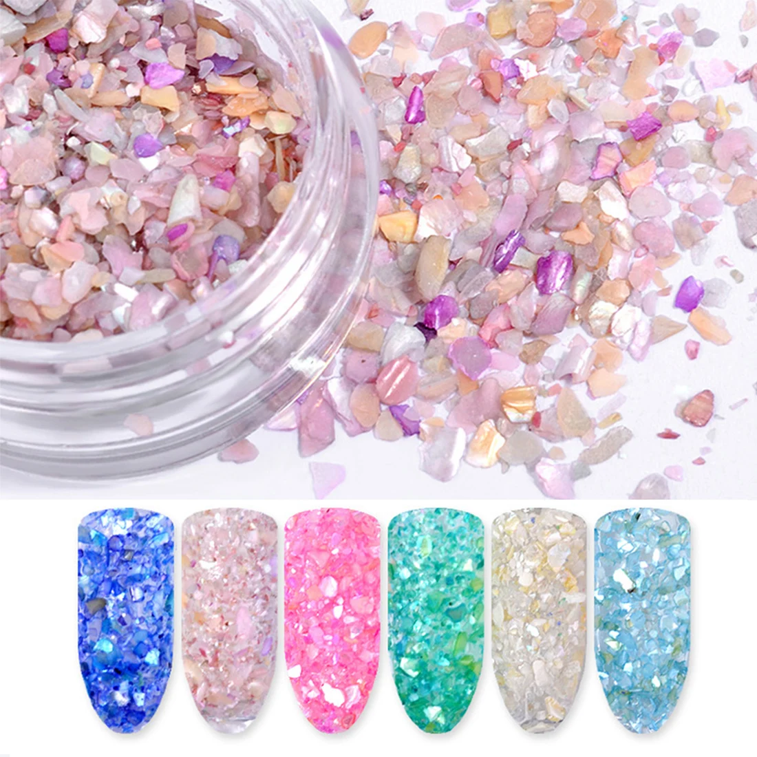 3D маленький раздавленный камень Дизайн Маникюрные блёстки для дизайна ногтей