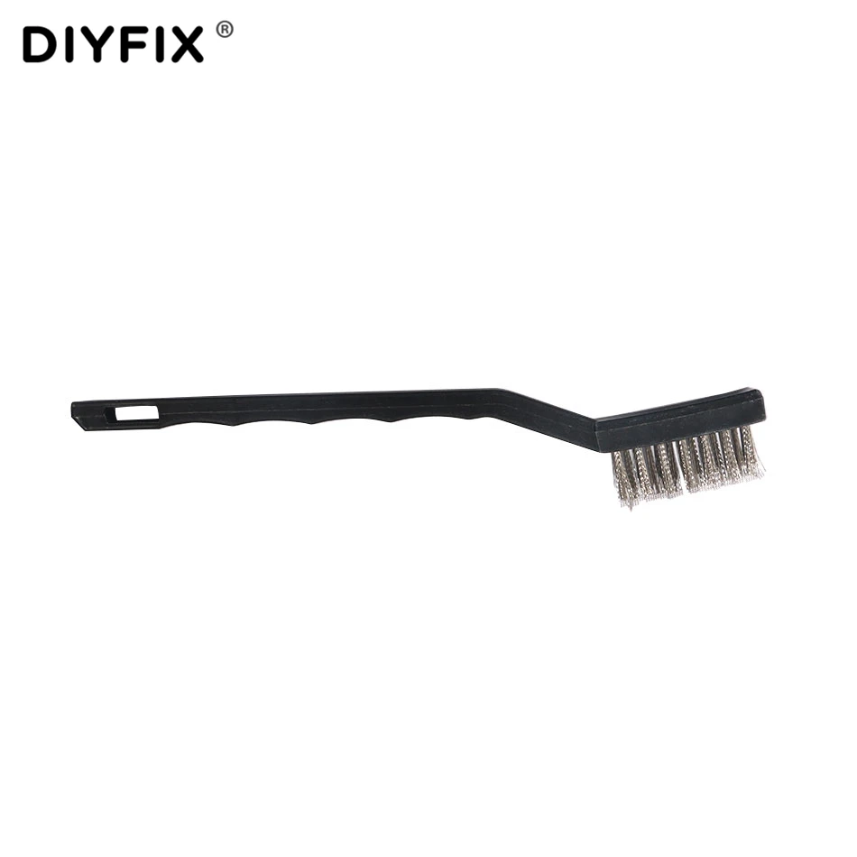 DIYFIX 3 шт. мини-проволочная кисть набор стальных латунных нейлоновых щеток для очистки полировки деталей металлических ржавчины чистящие инструменты домашний кухонный набор
