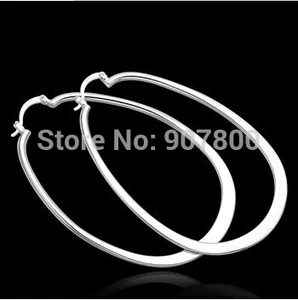 E001 cheap big hoop earrings Silver color fashion jewelry for women Top quality classic