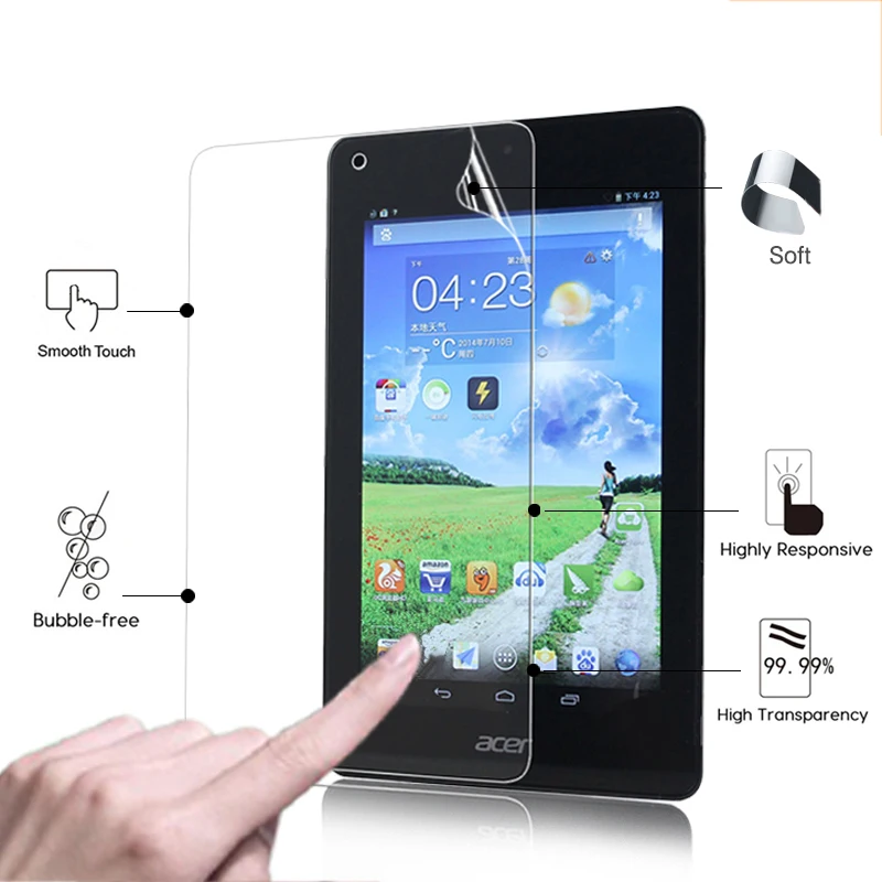 Глянцевая Защитная пленка для ЖК-экрана премиум-класса планшетов Acer Iconia Tab One 7