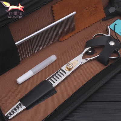8inch chunker kit KUMIHO профессиональные 8 дюймов ножницы для домашних животных и филировочные ножницы Япония 440C чункер с 23 зубами собака инструмент для груминга и ухода за питомцем ножницы для волос - Цвет: 8inch chunker kit