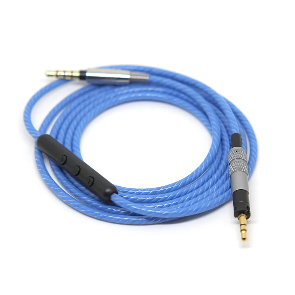 Обновленный кабель для Sennheiser Impulse 2 0 посеребренный Встроенный микрофон удаленный