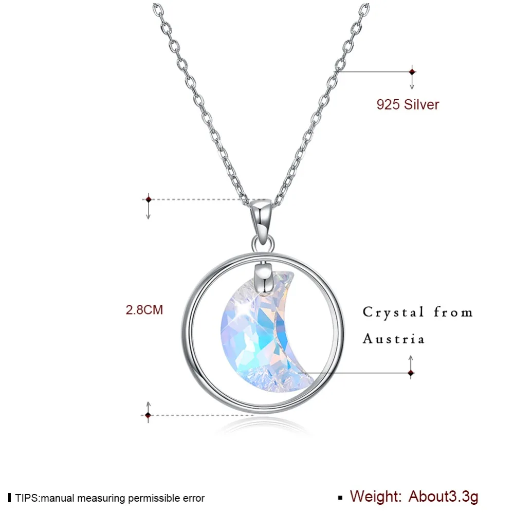 CHENGXUN романтическое ожерелье в форме Луны роскошные кристаллы для невесты модные