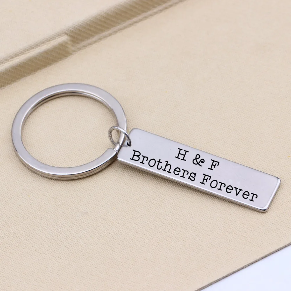 Custom Name Initial Keychain Engraved Brother Forever Keyring For Best Friends And Key Holder Gifts | Украшения и аксессуары