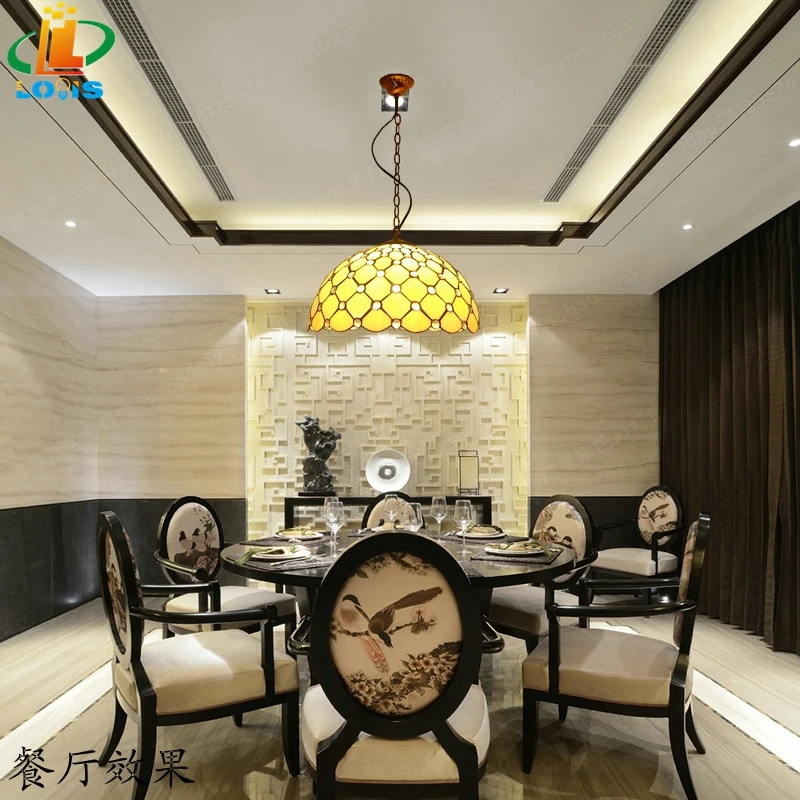 Английская Ретро хрустальная люстра 40 см Тиффани Ресторан спальни бар освещение