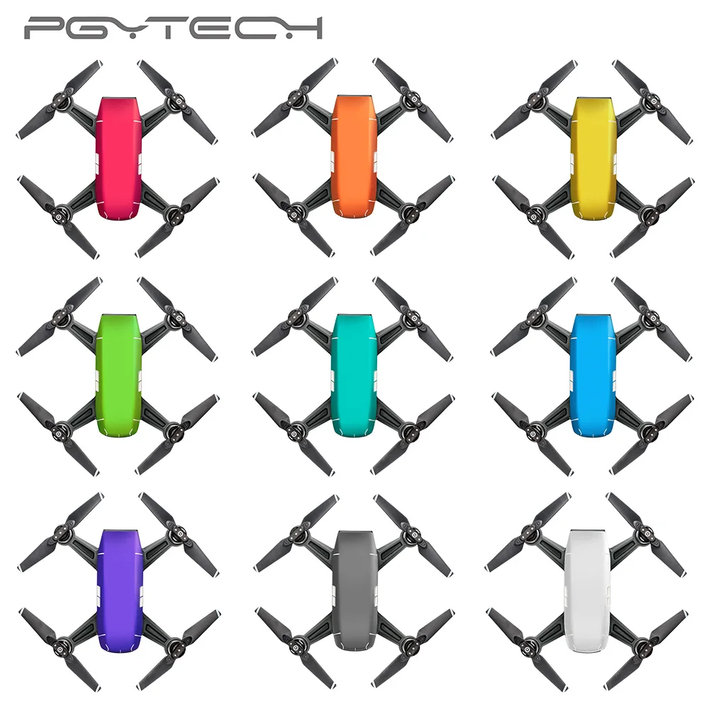 PGYTECH 9 PC Sticker Skin for DJI Spark Series Colorful Set 3M Scotchcal Film Waterproof Drone Accessoires | Электроника