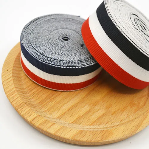 

Red White And Blue Gradient Tricolor Ribbon Polyester Webbing DIY Thread Hat Shoes Decoration Accessories Gift Packaging Ribbon