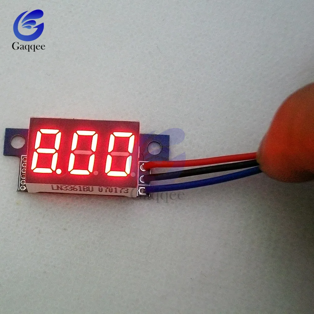 DC 0 30V 12V 24V 3 провода 36 дюймов ''Синий Красный Зеленый LED Панель Вольт Напряжение
