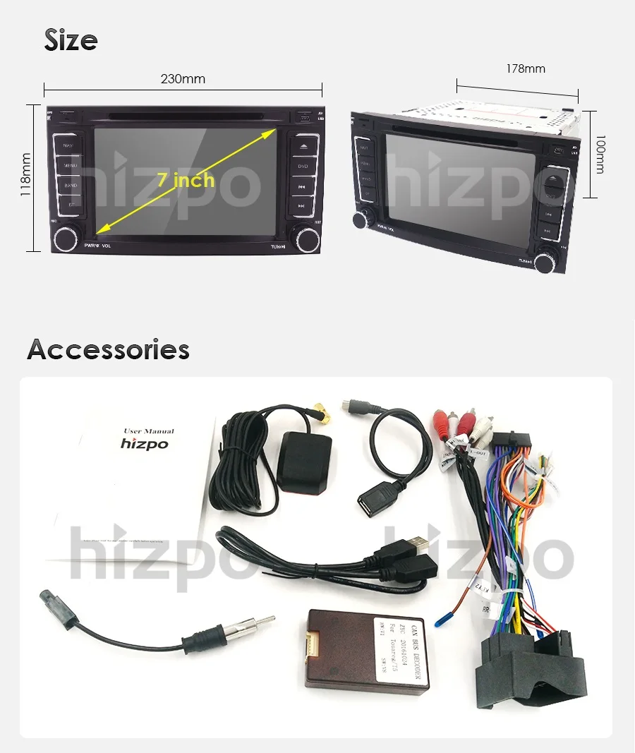 7 &quotHD цифровой сенсорный экран двойной CANbus gps навигатор DVD плеер автомобиля SWC для