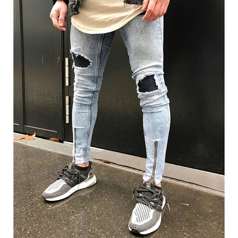 Aelfric Eden Марка NEW FASHION Hi Street популярных Снежинка близкий к белому Для мужчин s джинсы