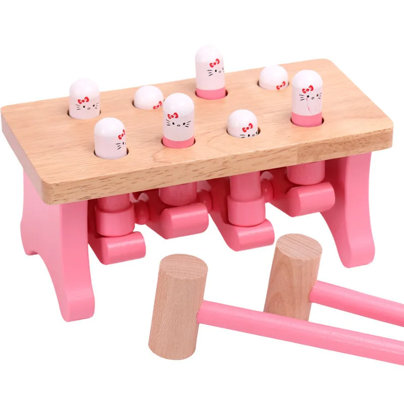 

New Wooden Baby Toys Knocking Hamster Toy Infant Early Learning Toys