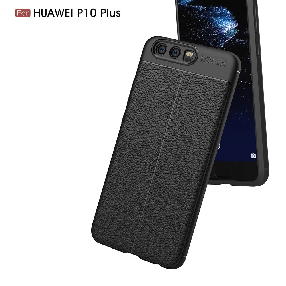Роскошный чехол из ТПУ и силикона искусственной кожи для huawei p10 plus чехлы задней