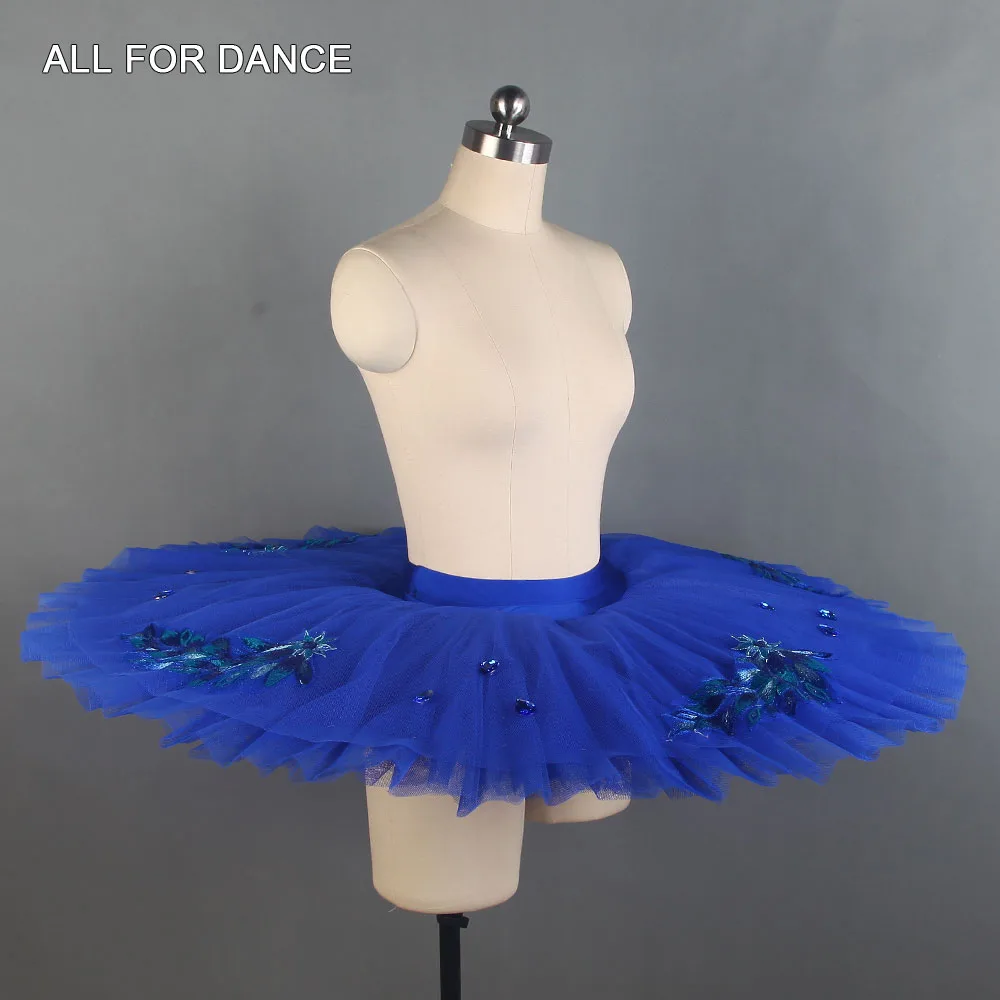 Royal Blue Stiff Tulle Pre-Professional Ballet Dance Tutu Skirts Practice Rehearsal Platter Skirt for Girls/Women Half | Тематическая