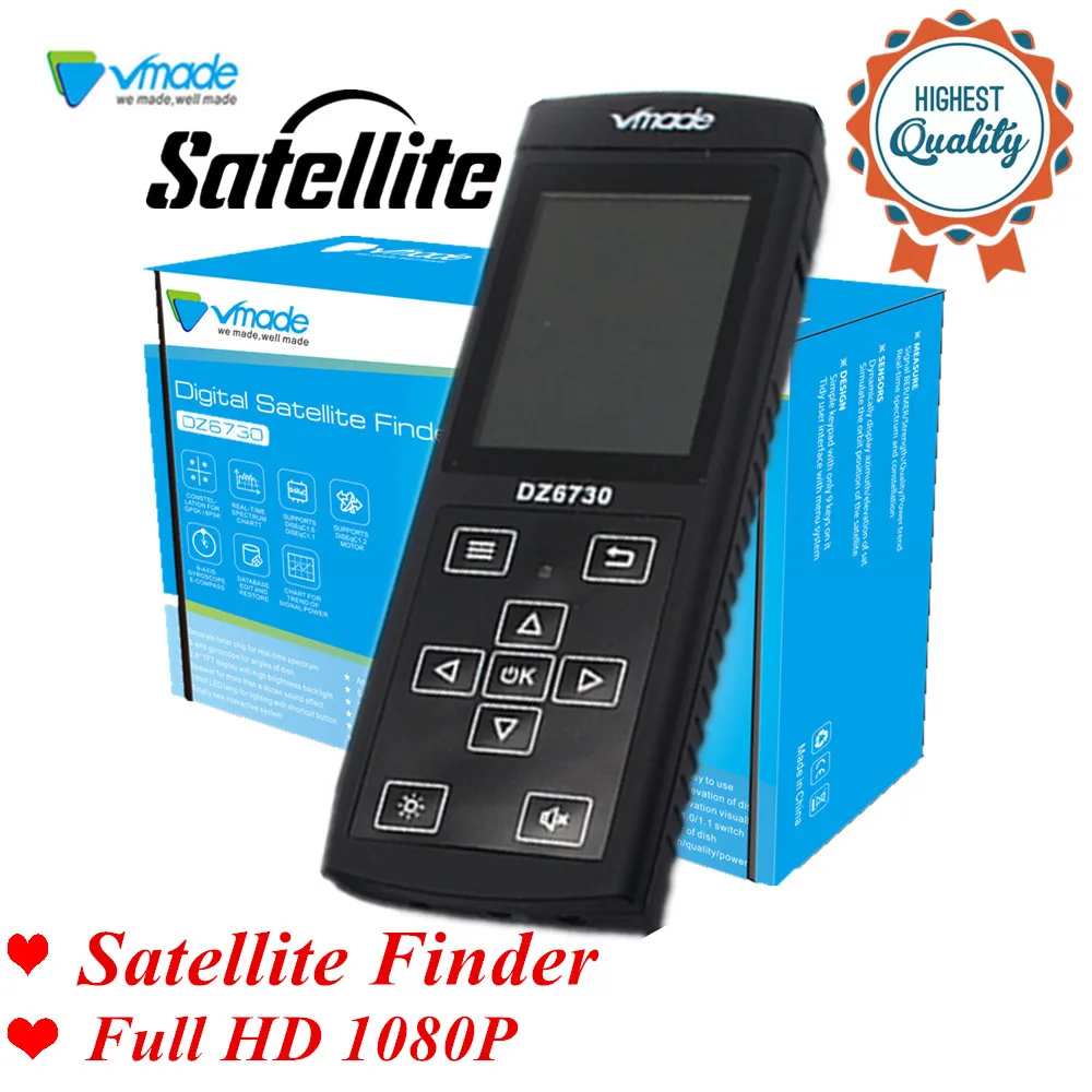 Satfinder 3,0 дюймов ЖК-дисплей спутниковый искатель HD DVB-S2 sat finder Цифровой спутниковый finder спутникового приемника метр V8 Корабль из Испании