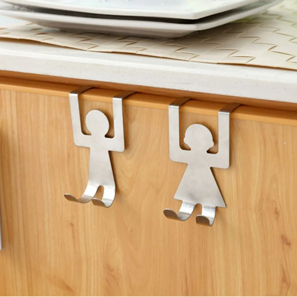 Крючки в форме людей из нержавеющей стали вешалка для дома и кухни одежды стойка