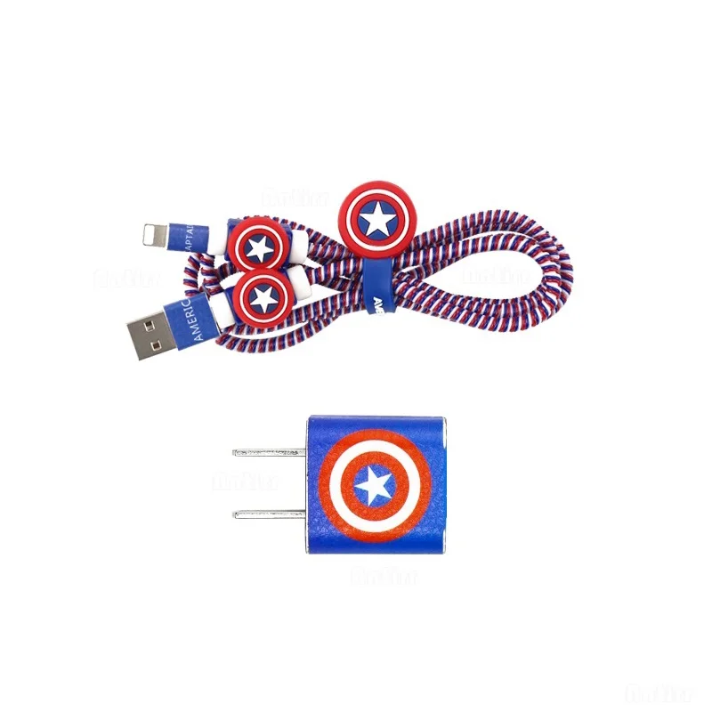 Хороший подарок милый мультяшный USB кабель для наушников набор протекторов с