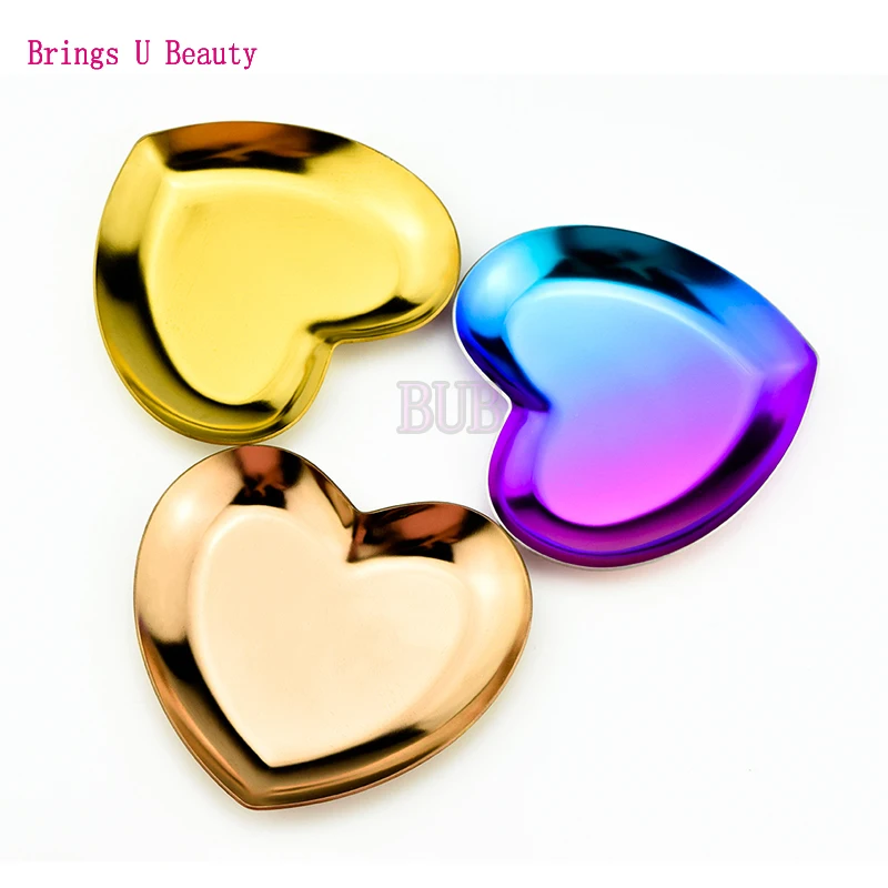 1 шт. фигурные украшения в форме сердца украшение лоток стразы пластина хранение