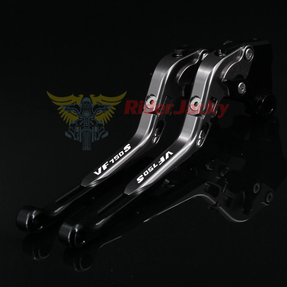 Черный + Титан Для Honda VF 750S VF750 S VF750S SABER 1982 1986 1984 1985 Складные выдвижные рычаги