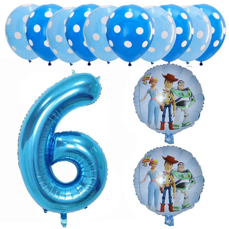 13 шт., 30 дюймов, номер 1, 2, 3, 4, 5, 6, 7, 8, 9, фольгированные шары, латексные шары, детская история, день рождения, игрушка, Базз Лайтер, Декор, детская игрушка
