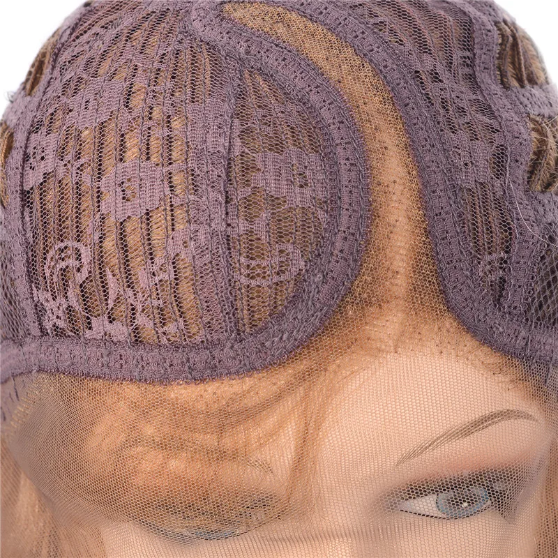LADYSTAR remy волосы парики Т образной формы кружева Shrot Боб вьющиеся 150% плотность