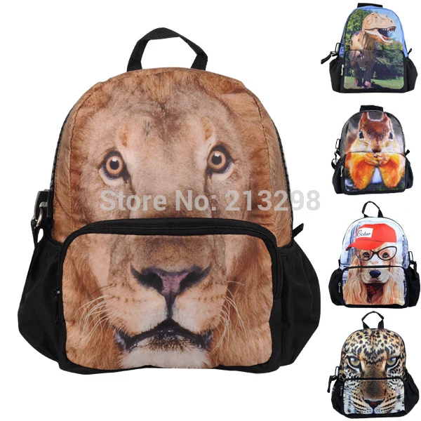Free Shipping 12&quot Backpack bags Schoolbags for children kids backpack Lion Printing Wholesale welcome BBP-111S | Багаж и сумки