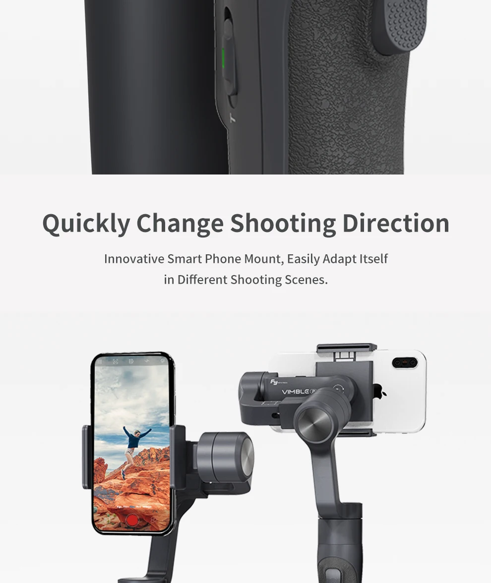 В Великобритании) FeiyuTech Vimble 2 3-Axis ручной шарнирный стабилизатор для камеры для iPhone X, 8, 7 плюс samsung Galaxy S9+ S9 смартфон