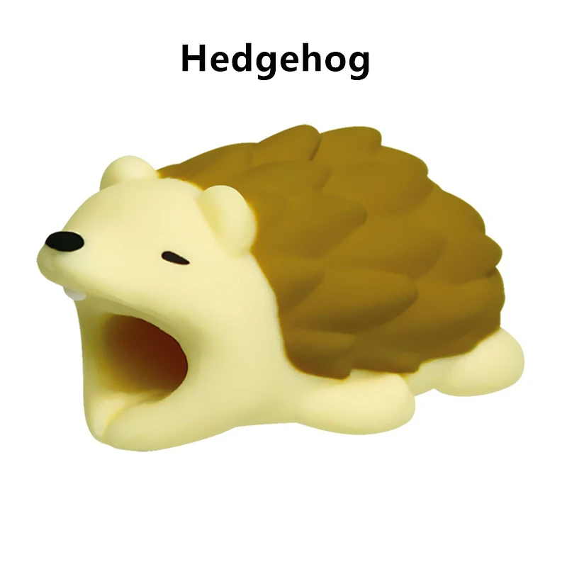 Hedgehog Милый кабель протектор животных кукла защита для кабеля "укус" usb Кабельный органайзер winder chompers зарядное устройство провода держатель для iphone кабель - Цвет: Hedgehog