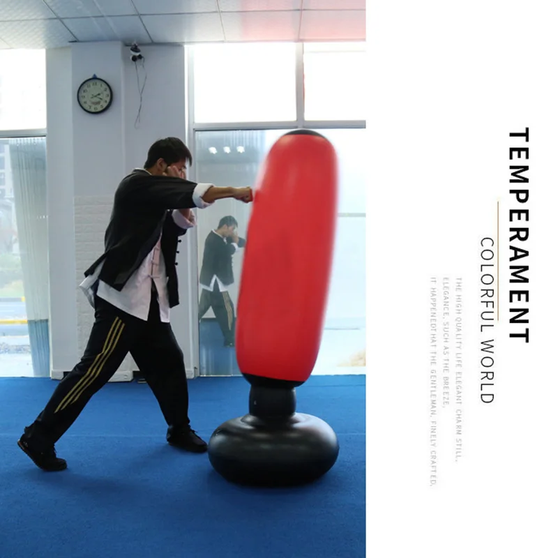 1.6M Inflatable Bodybuilding Boxing Column Tumbler Sandbag Earthbag Funny Decompress Toy B2Cshop | Спорт и развлечения