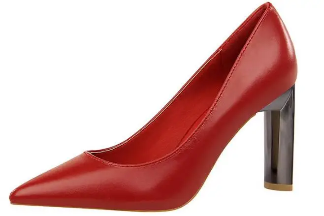 Дамы женская обувь коренастый Обувь на высоком каблуке офисные туфли zapatos mujer с