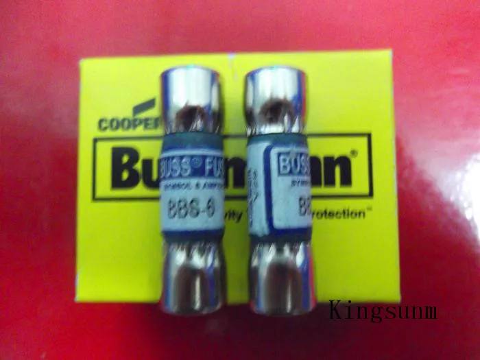 

Free shipping 5pcs BBS-6 fuse ceramic BUSSMANN 10X35 6A 600V original genuine product